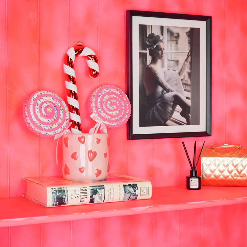 Pot Hartjes - Roze / Rood - 12.5x12.5x13 cm