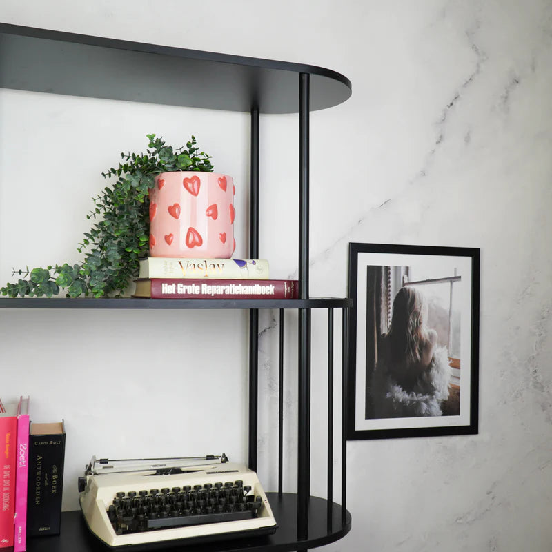 Pot Hartjes - Roze / Rood - 15.5x15.5x16 cm