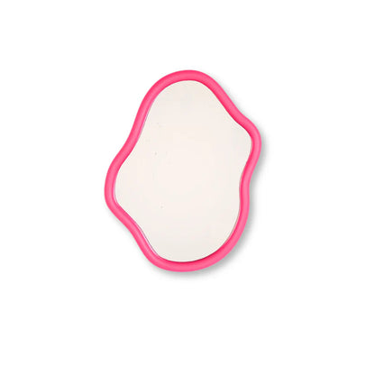 Wand Spiegel Organische Vorm - neon-roze