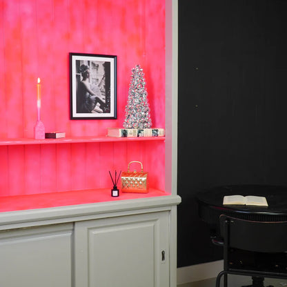 Kerst Decoratie - Discobalballen Kerstboom - Kunststof - Zilver - 20x19x42 cm