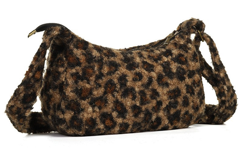 Camel panter schoudertas Vantoux