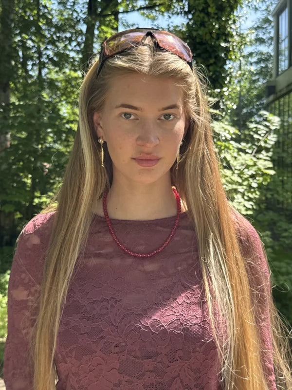 Ruby Necklace - red