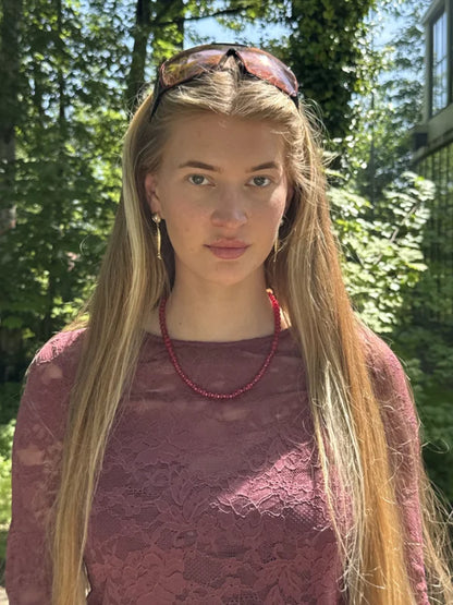 Ruby Necklace - red