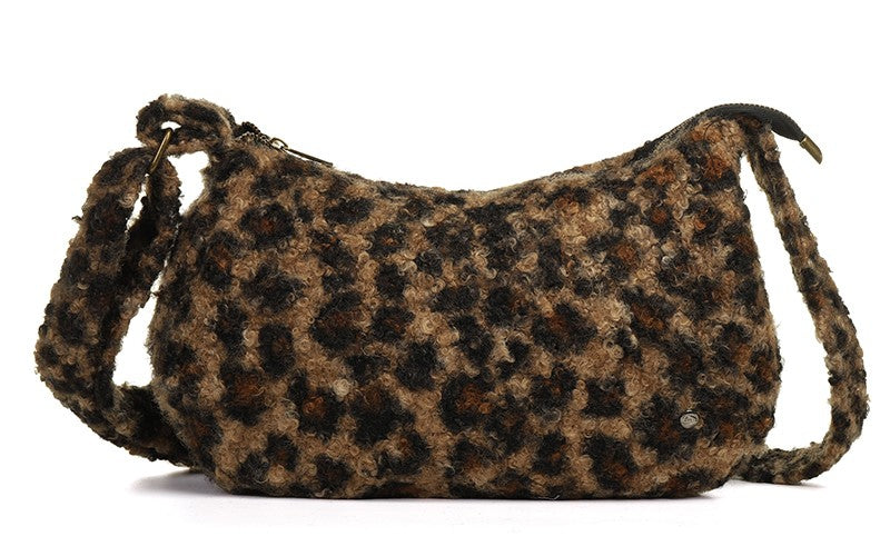 Camel panter schoudertas Vantoux