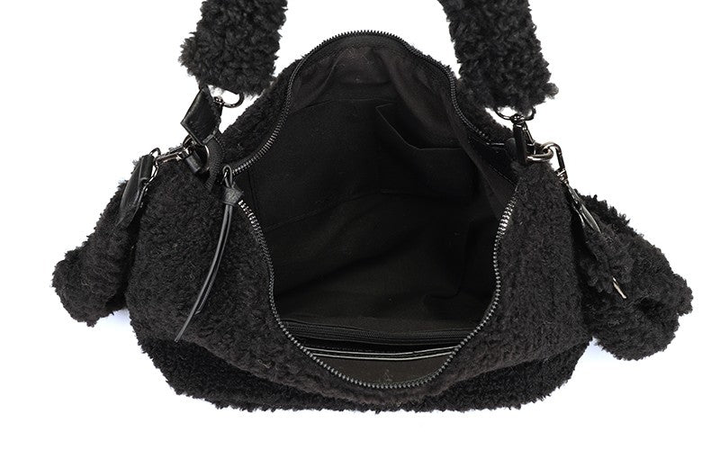 Black teddy schoudertas Palma