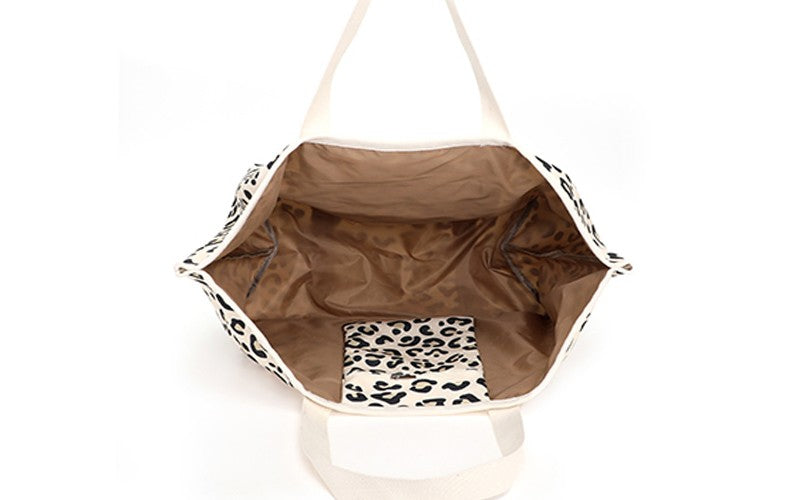 Natural panter schoudertas / shopper Bali