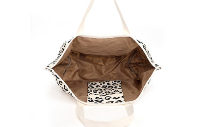 Natural panter schoudertas / shopper Bali