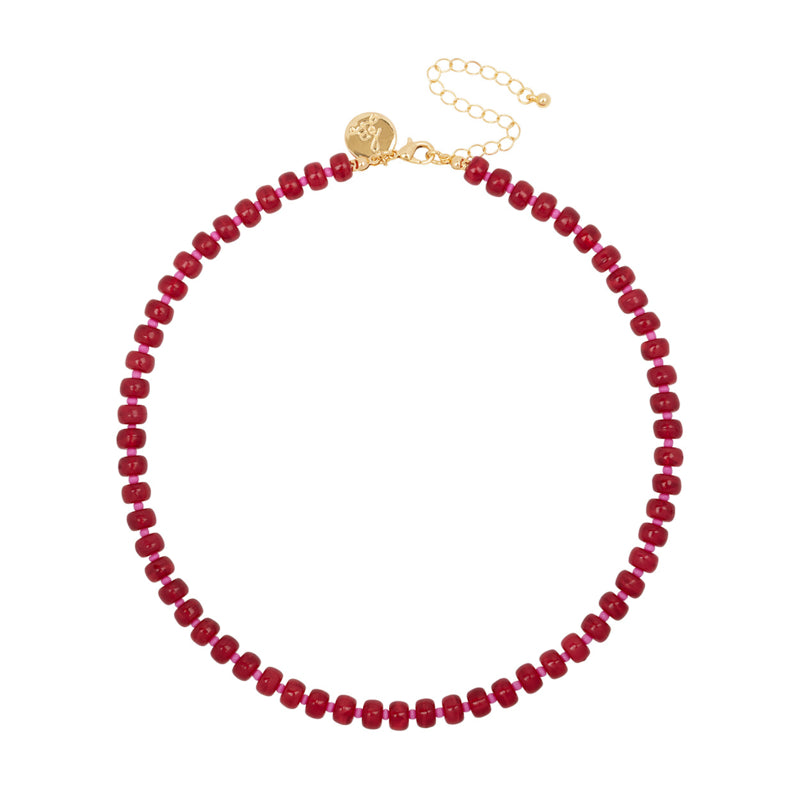 Ruby Necklace - red