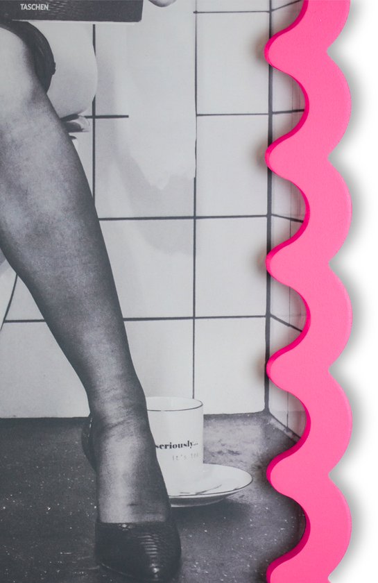 Fotolijst - Golvende Rand - felroze