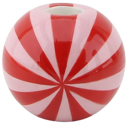 Kaarshouder Swirl - rood/roze - 7x7x7cm