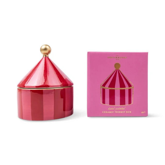 Sieradenbox Ceramic - rood/roze