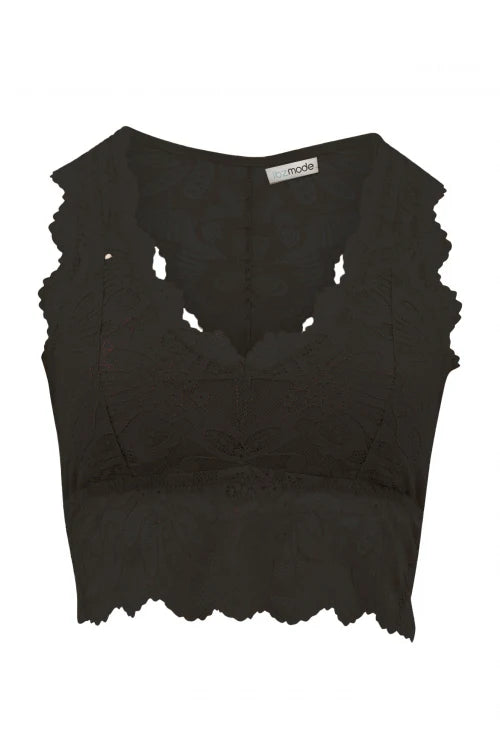 Bralette Lace Back - zwart