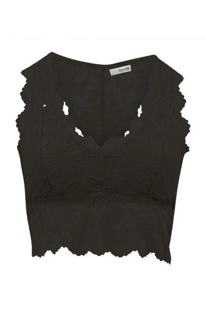 Bralette Lace Back - zwart