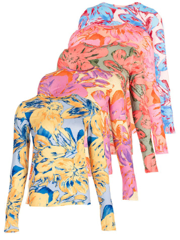 Longsleeve Soft Basic Azzurro - peach