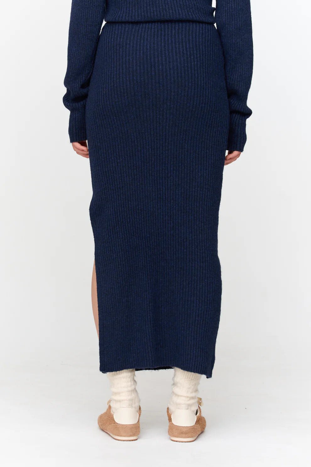 24C Gebreide Rok - blauw