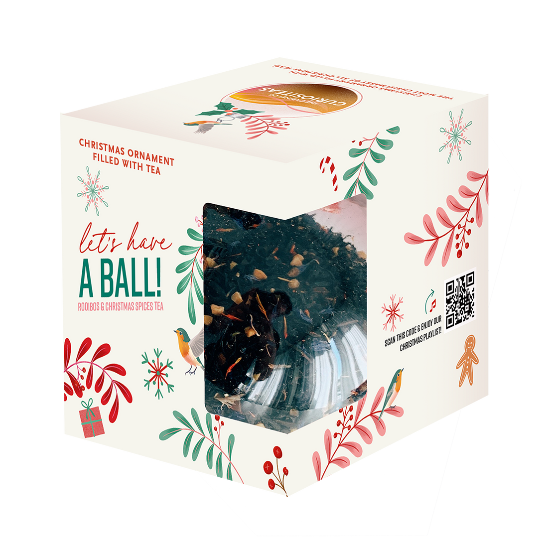 Let’s have a ball! Christmas Tea Ornament (1 stuk)