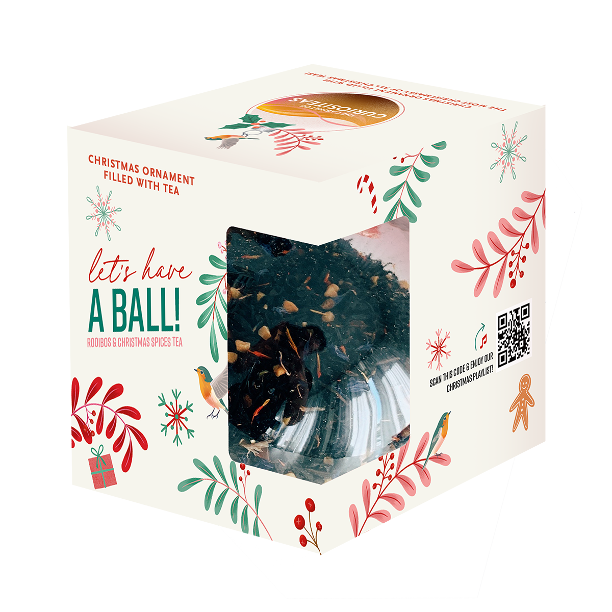 Let’s have a ball! Christmas Tea Ornament (1 stuk)