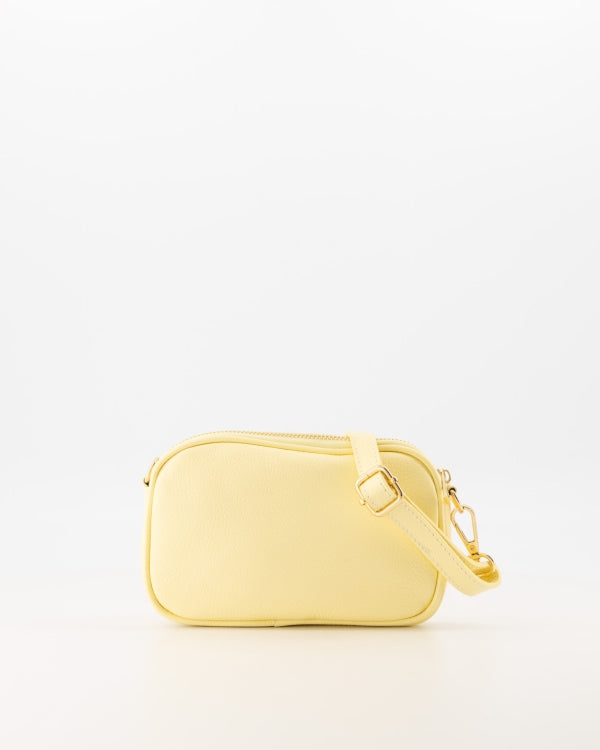 Schoudertasje Howey - botergeel