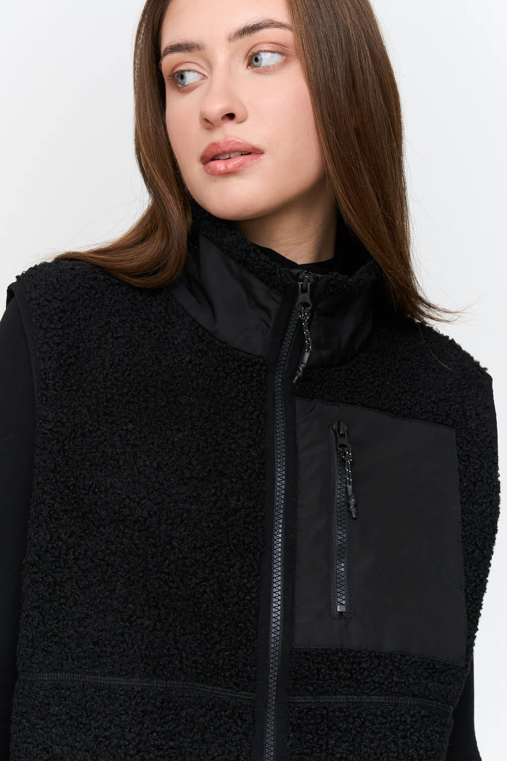 24C Teddy Bodywarmer - zwart