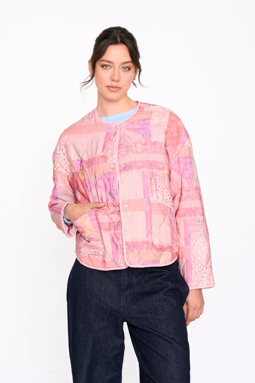 24c Patchwork Jasje - roze print