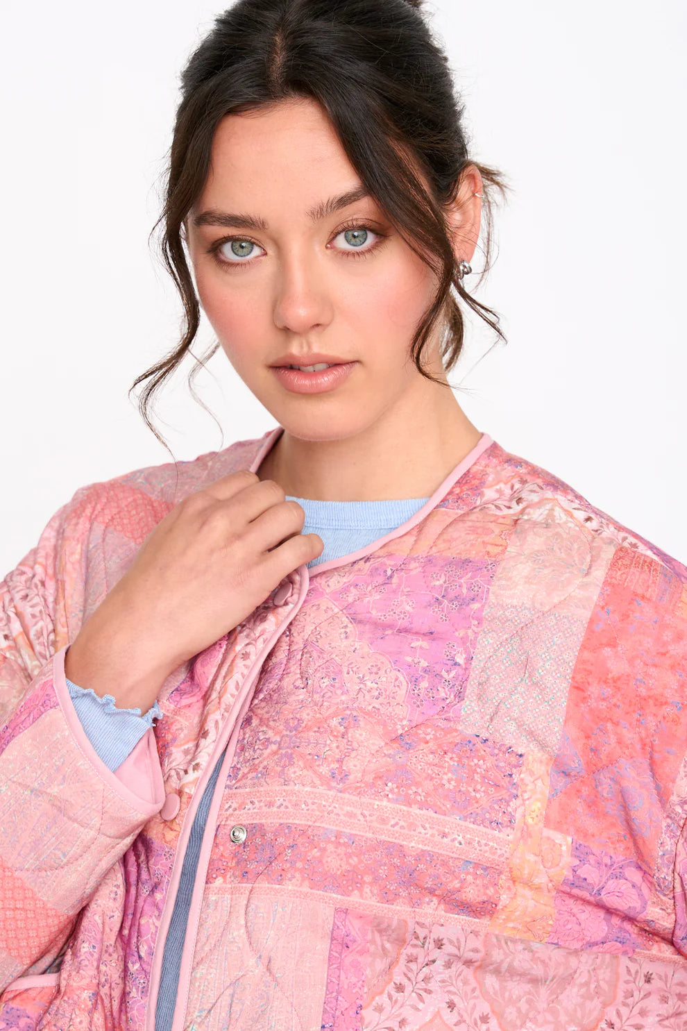 24c Patchwork Jasje - roze print