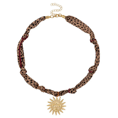 Juna Necklace - cheeta red