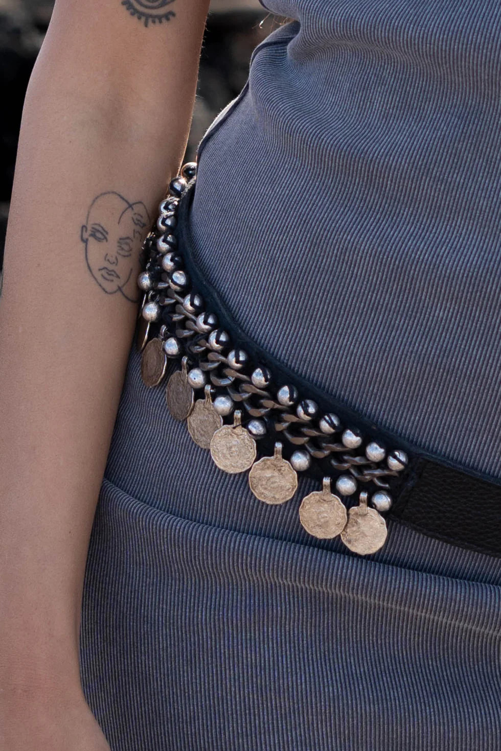 MW Aeva Coins Belt 90cm - black