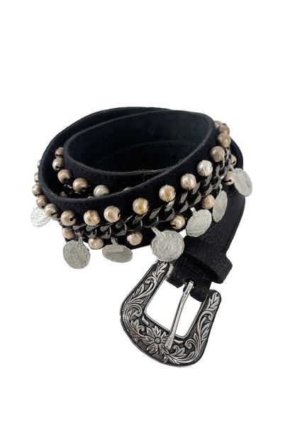 MW Aeva Coins Belt 90cm - black