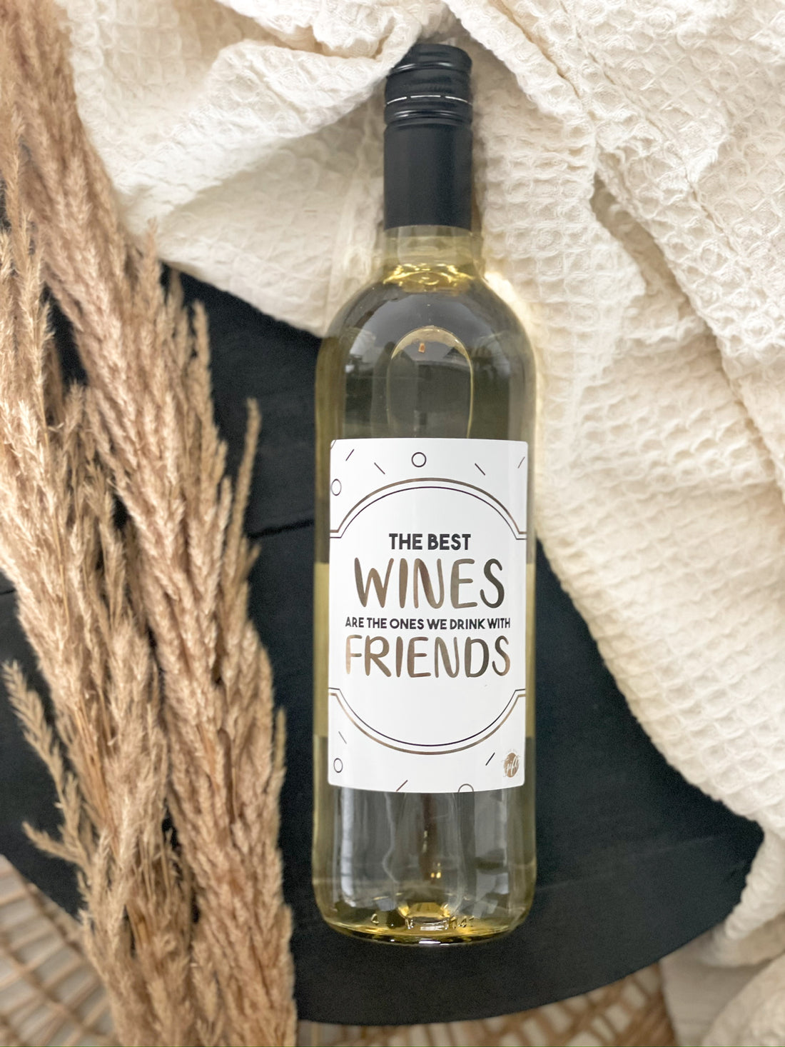 Wijnfles Wit - Friends