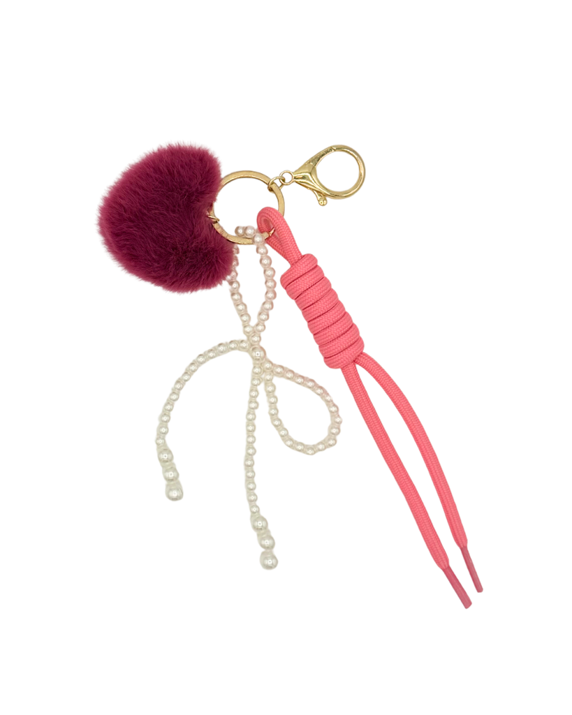 Bagcharm Burgundy Heart