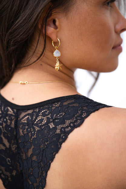 Bralette Lace Back - zwart