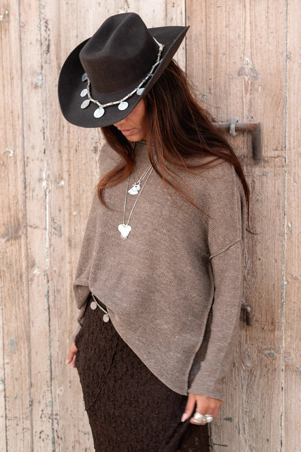 Fiona Knitted Top - taupe
