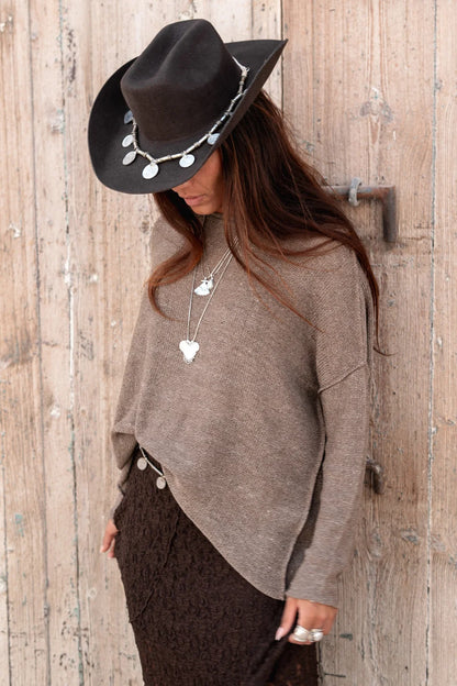 Fiona Knitted Top - taupe
