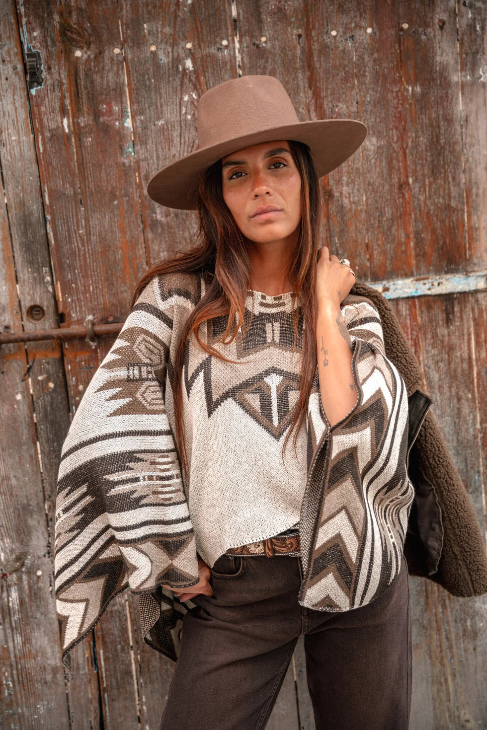 Lainey Poncho - beige