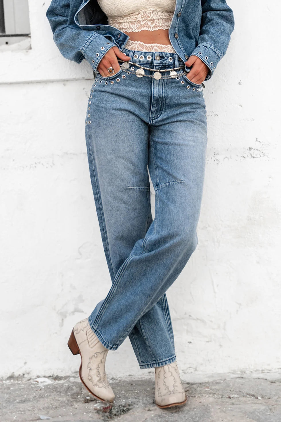 Janice Jeans - mid blue