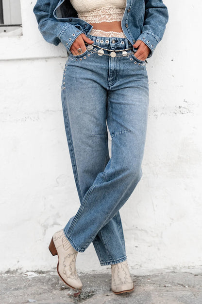Janice Jeans - mid blue