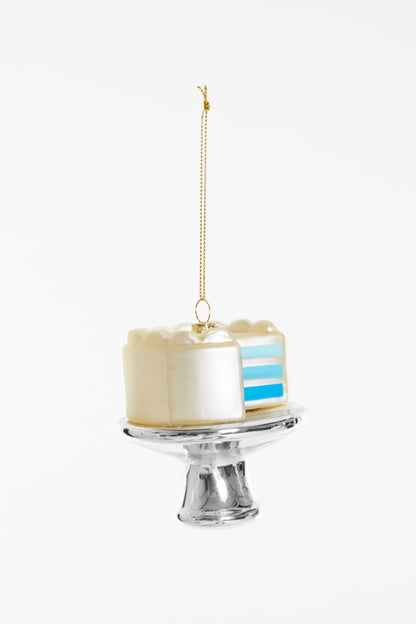 Kerstornament Gender reveal taart - blauw