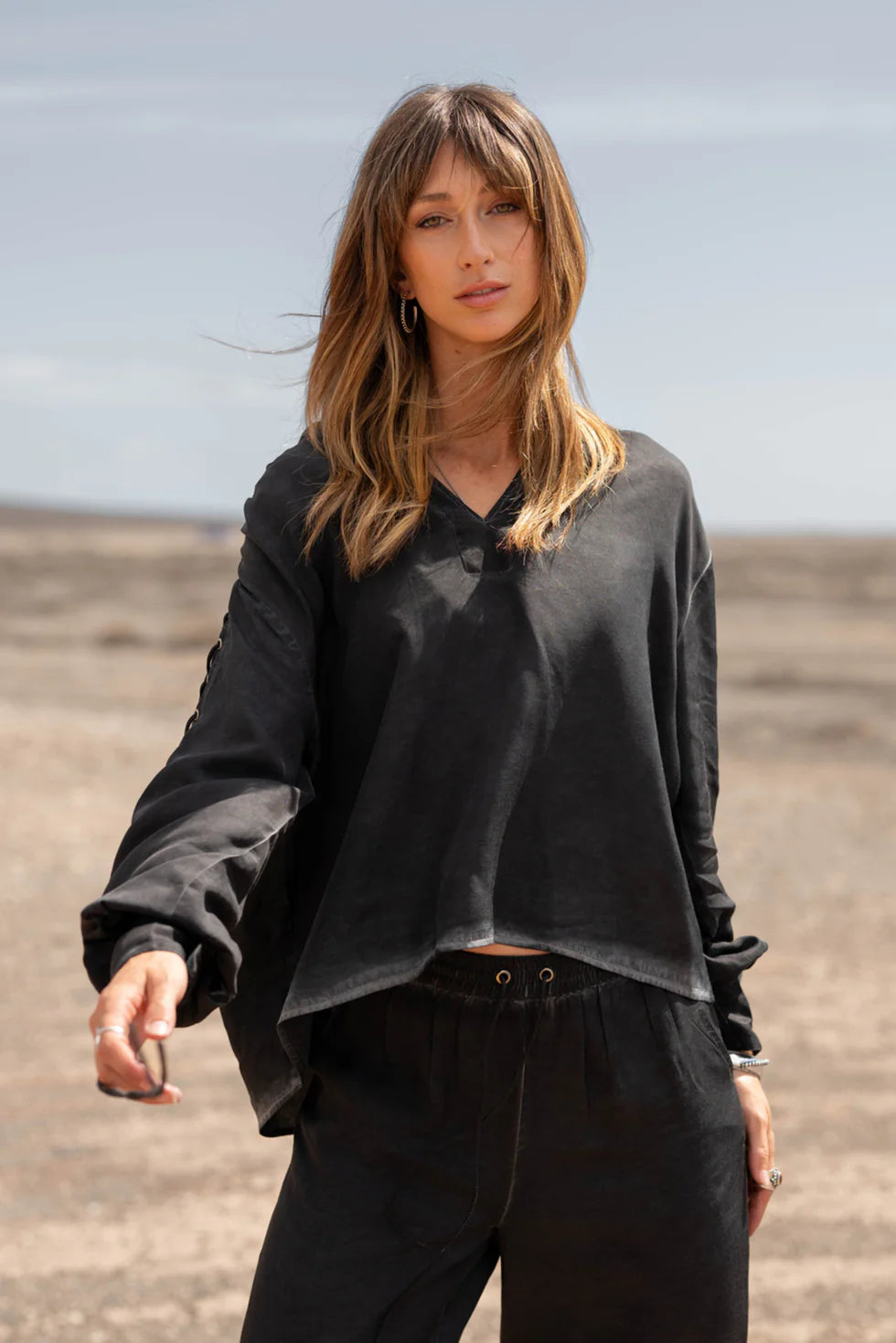 Moostwanted Blouse Chloe - black washed