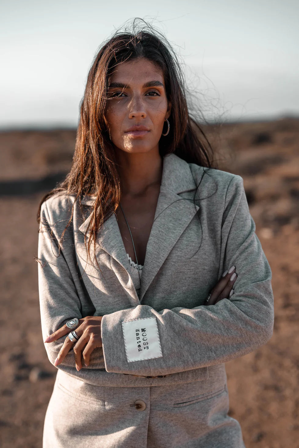 Moostwanted Blazer Maeve  - beige melange