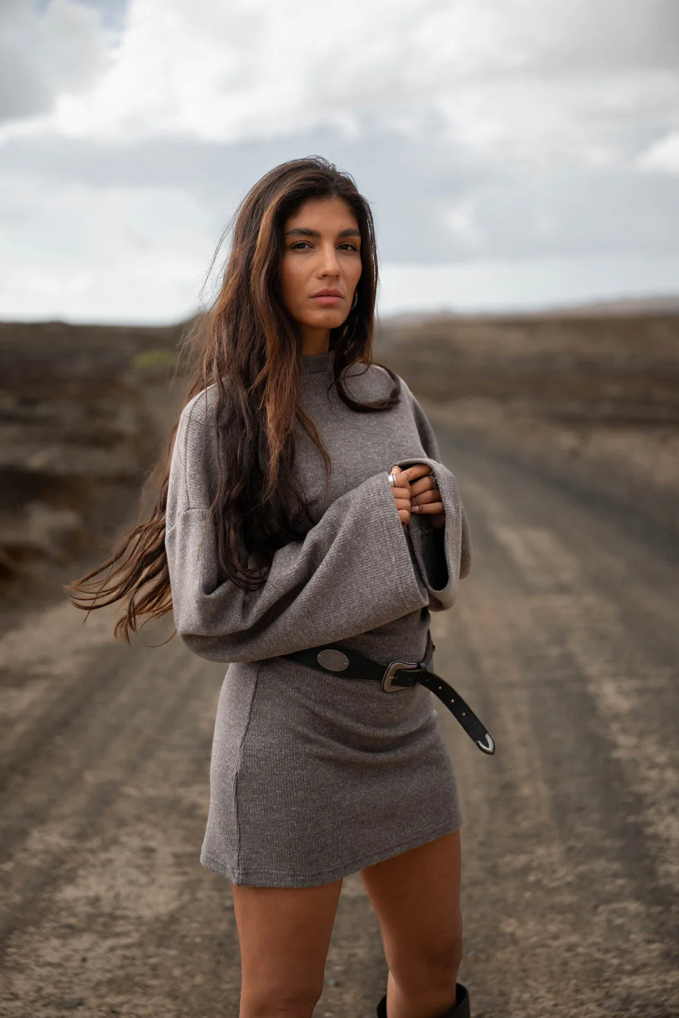 Moostwanted Jurk Jaida - grey melange