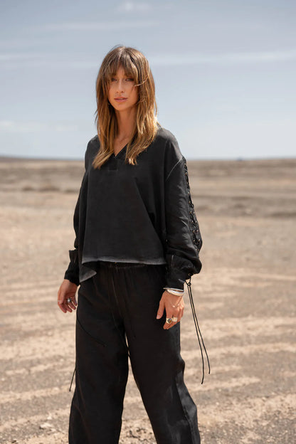 Moostwanted Blouse Chloe - black washed