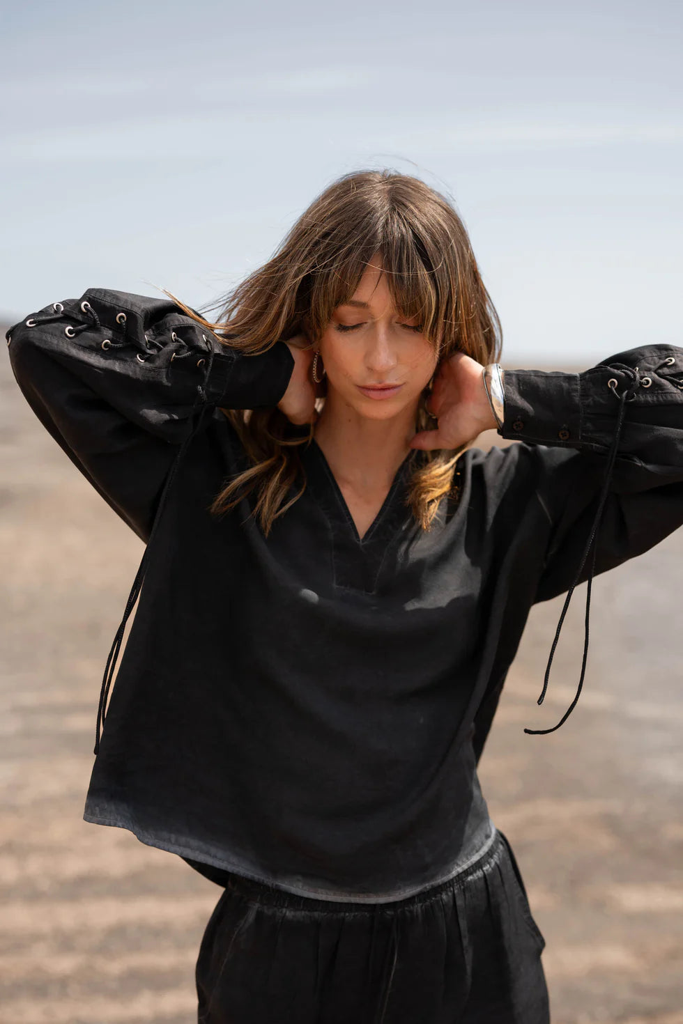 Moostwanted Blouse Chloe - black washed