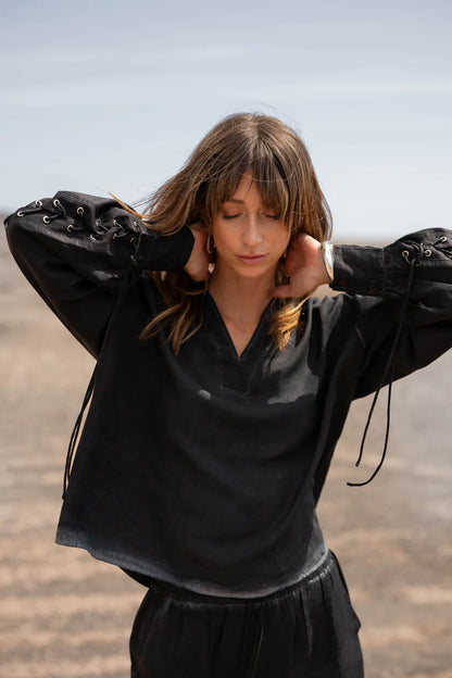 Moostwanted Blouse Chloe - black washed