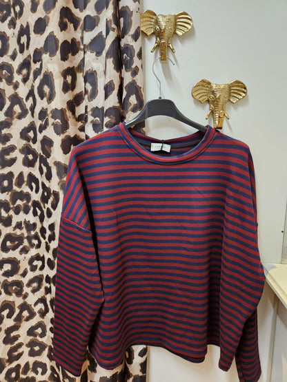 Top Nola - bordeaux/navy