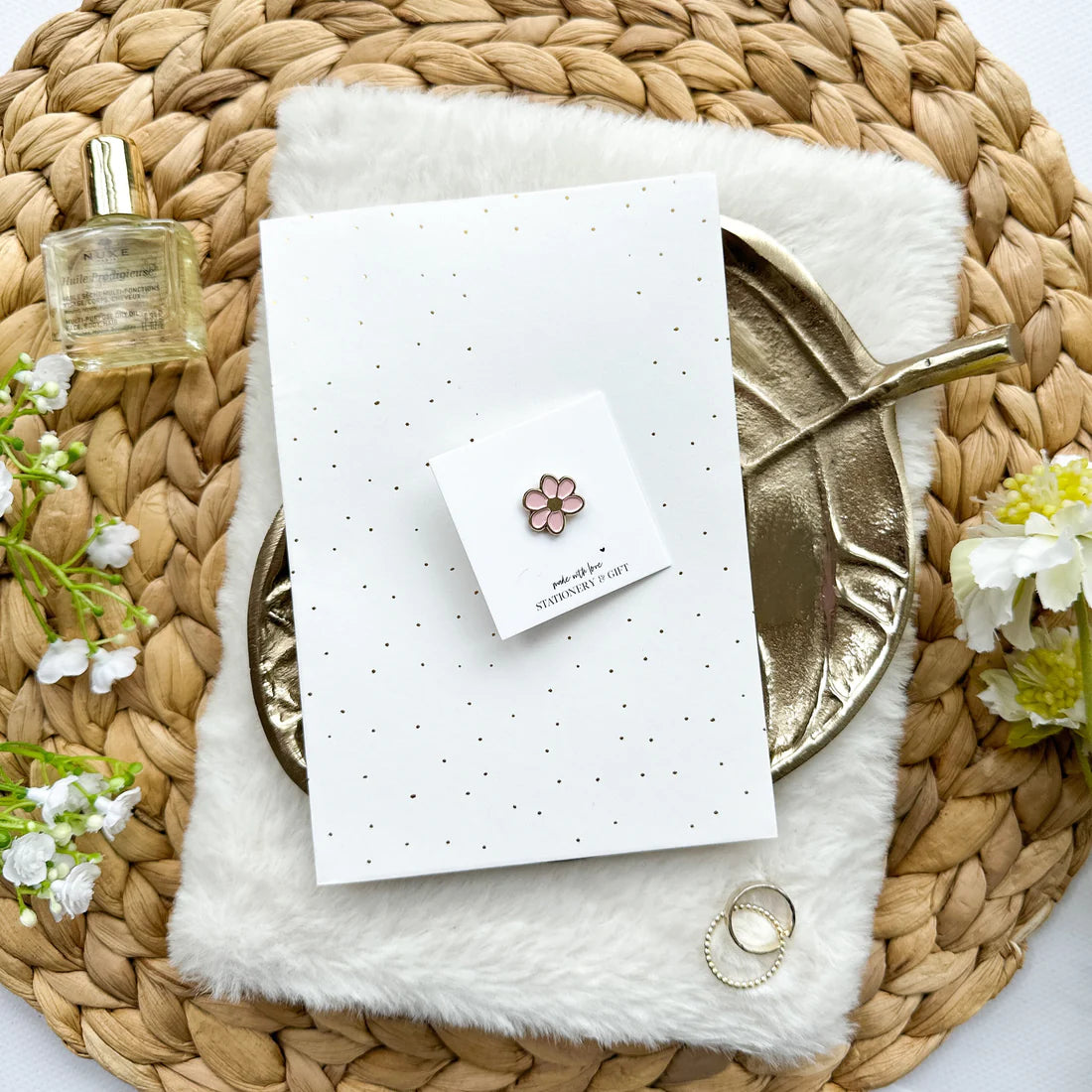 Pin/broche Mini Bloemetje - roze