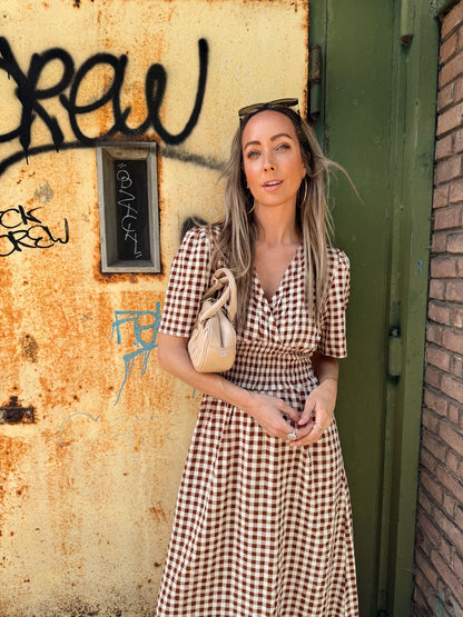 Daisy Jurk Ruit - bruin