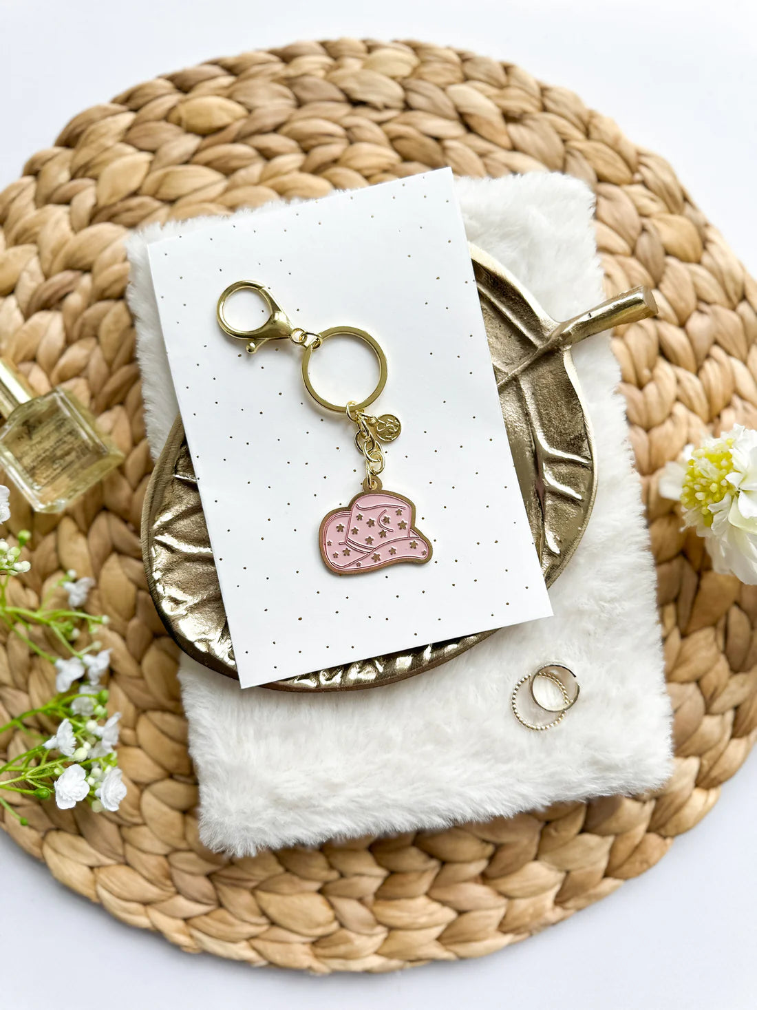 Sleutelhanger Cowboyhoed - roze