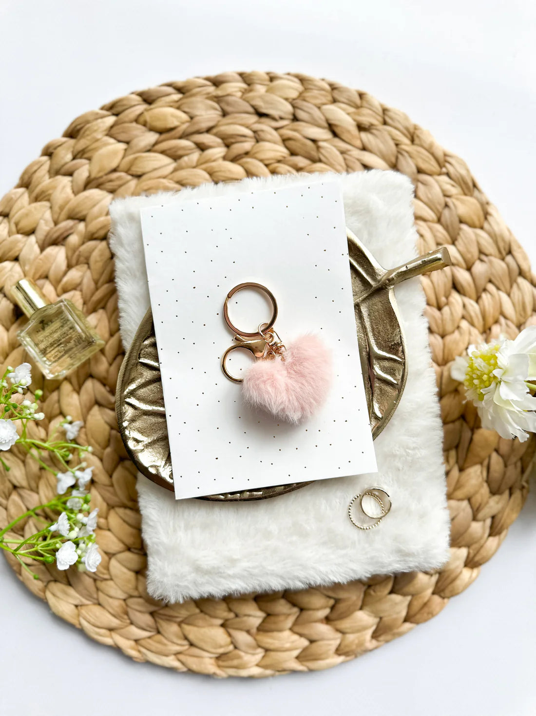 Sleutelhanger Fluffy - roze