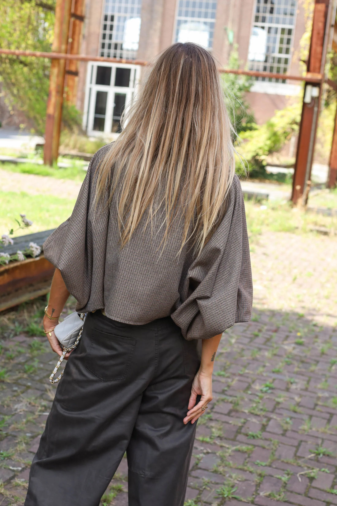 Top Ceder Checked - beige melange