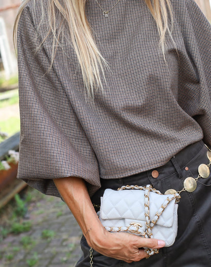 Top Ceder Checked - beige melange